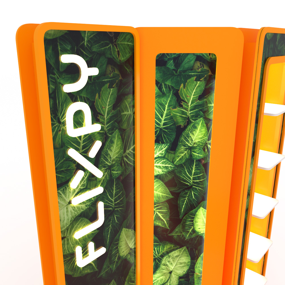 Modular sustainable event booth setup by Flixpy at a trade fair