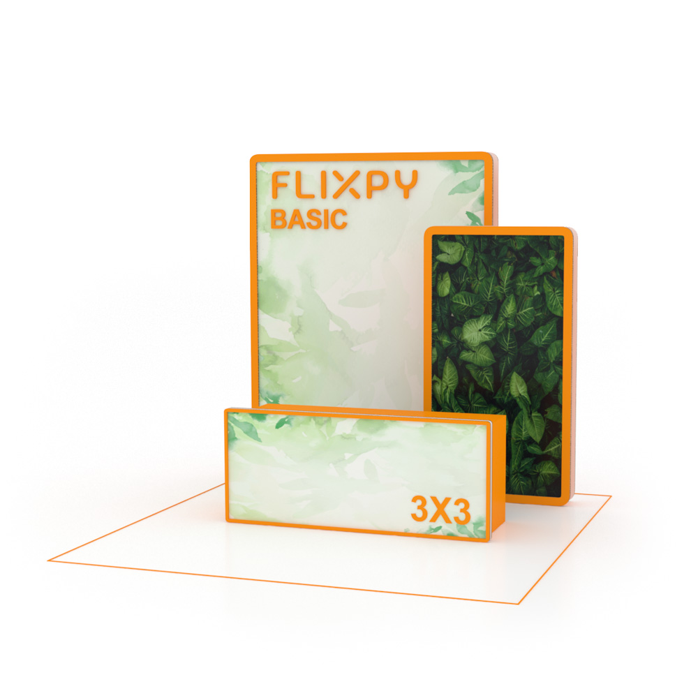 Modular sustainable event booth setup by Flixpy at a trade fair