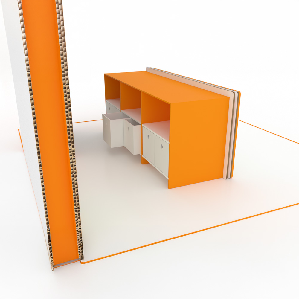 Modular sustainable event booth setup by Flixpy at a trade fair