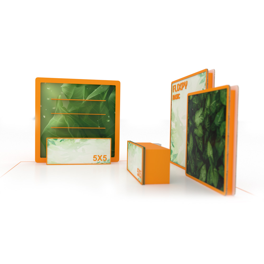 Modular sustainable event booth setup by Flixpy at a trade fair