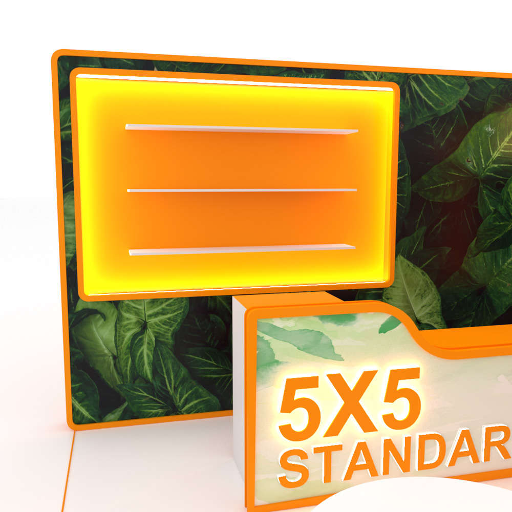 Modular sustainable event booth setup by Flixpy at a trade fair