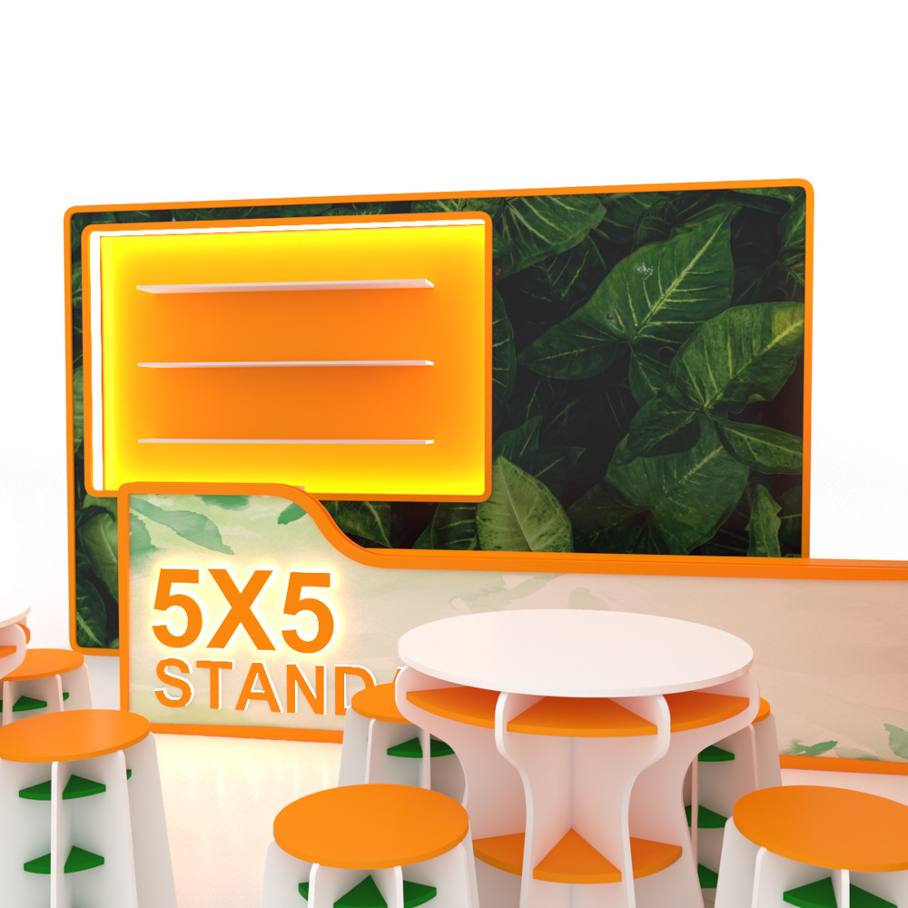 Modular sustainable event booth setup by Flixpy at a trade fair